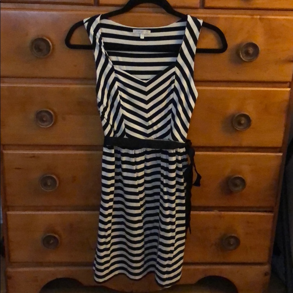 Just Ginger Black and White Stripe Dress